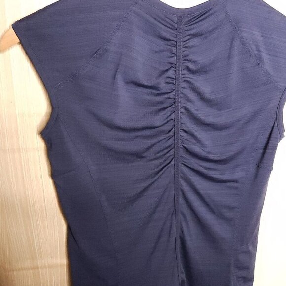 Athleta Dark Blue Sleeveless Full Zip Tunic Top Medium - Picture 4 of 7